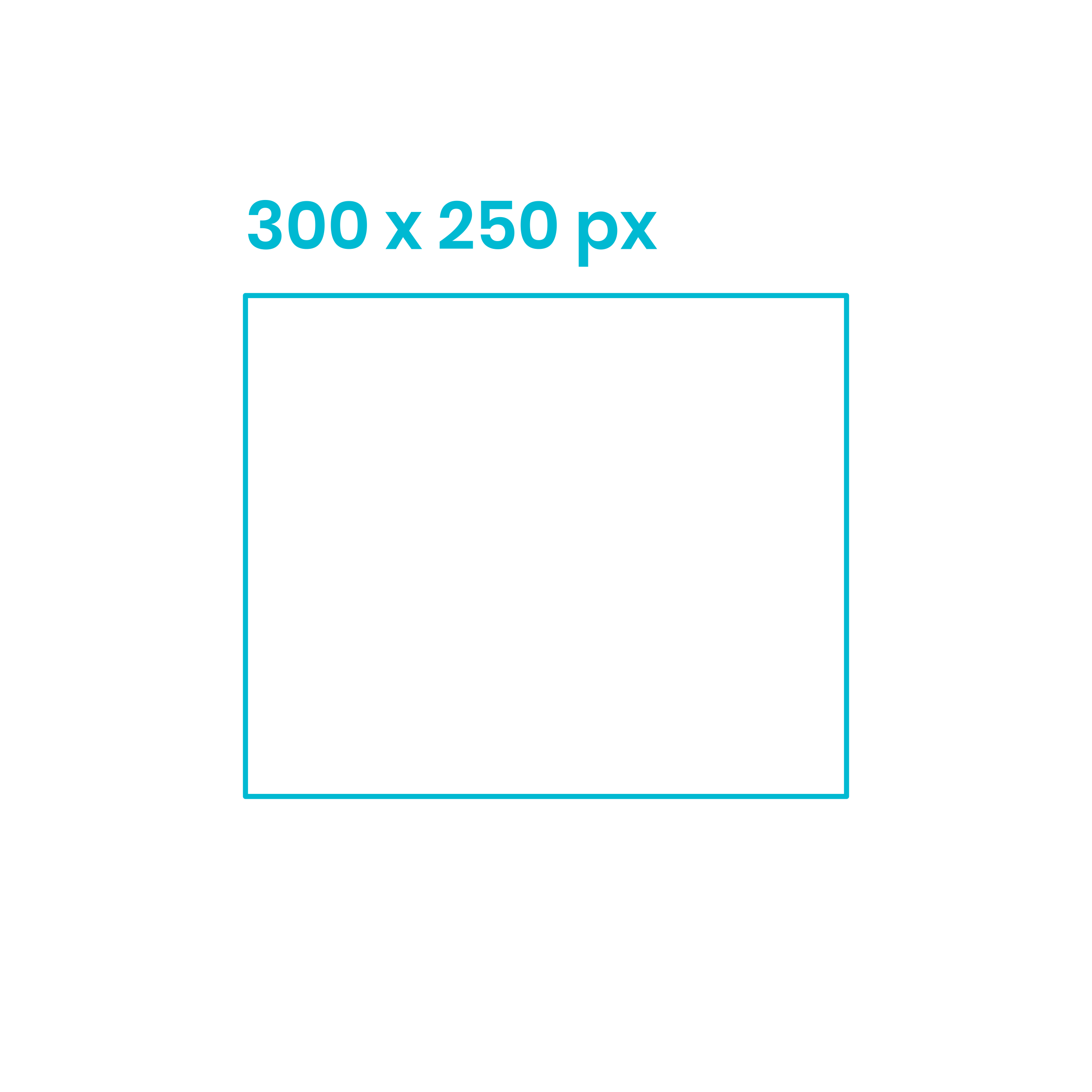 Digital Online Advertising Medium Rectangle Ad 300X250 Clean Outline Svg Vector Free Vectors